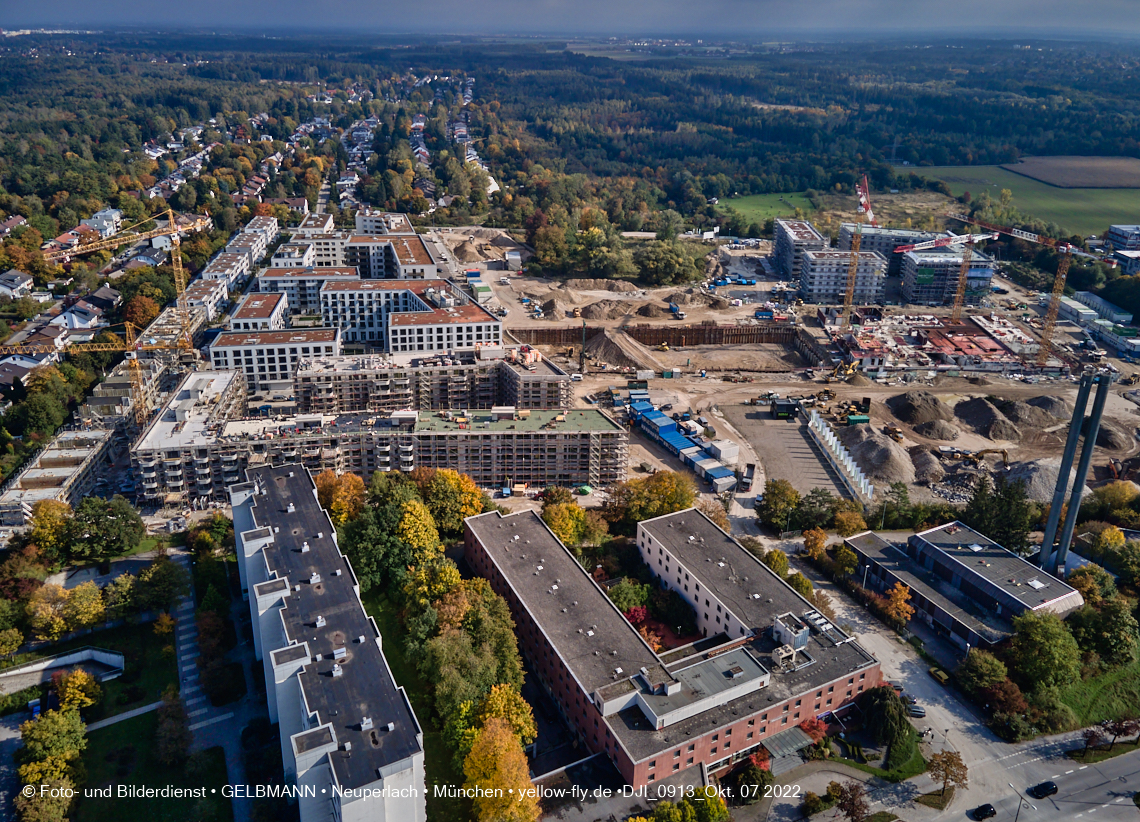 13.10.2022 - Baustelle Alexisquartier und Pandion Verde in Neuperlach